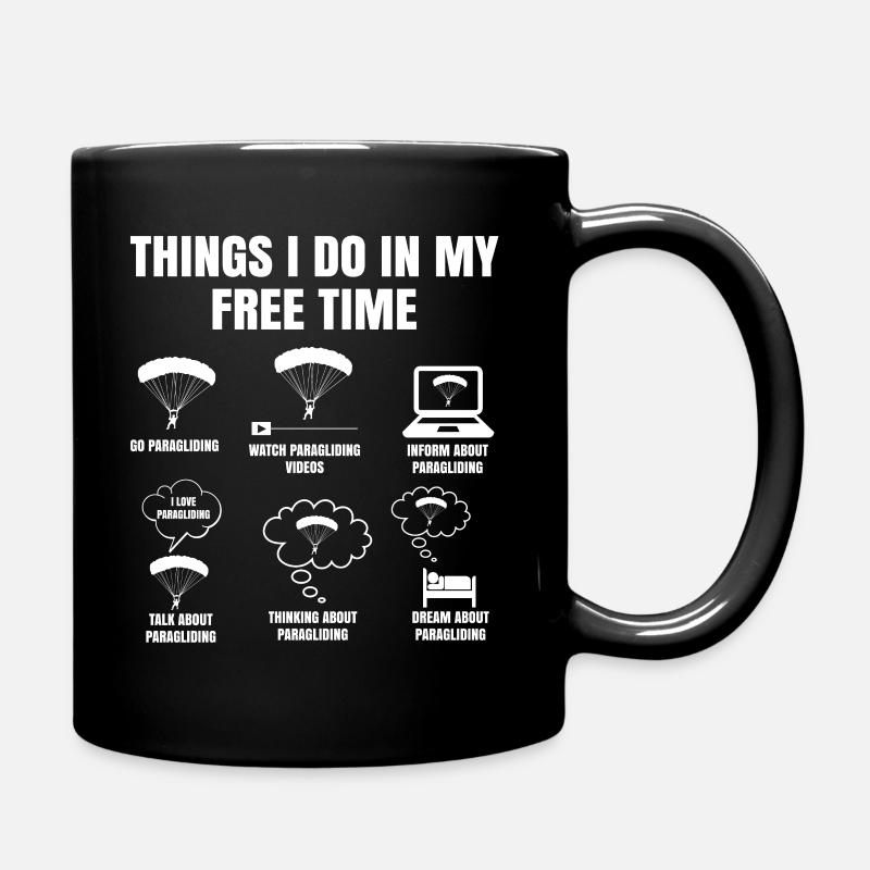 Les choses Que Je Dans Mon Temps Libre Faire Des parages - Mug uni - noir