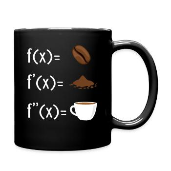 Kaffee Mathe - Formel der Kaffeebohne - Tasse einfarbig - Schwarz - Rechts