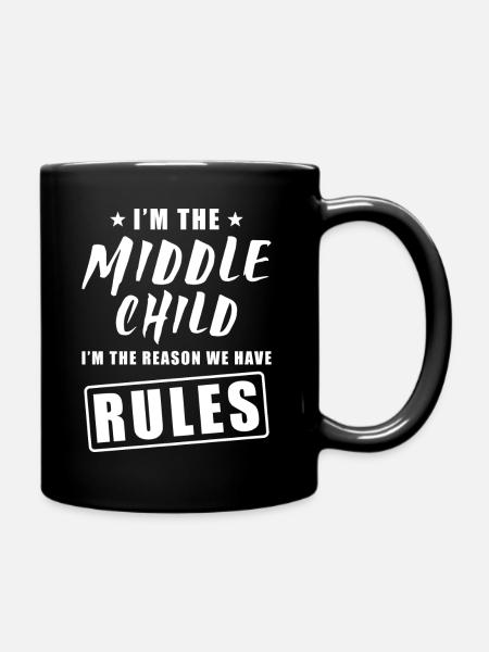 Mittleres Kind - Tasse einfarbig - Schwarz
