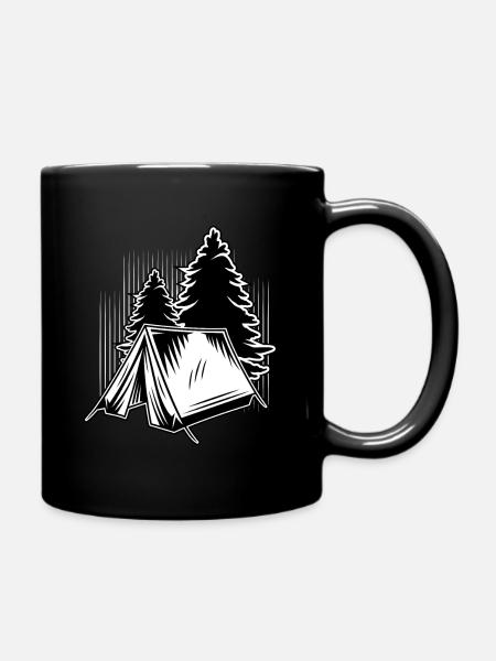 Camping & Zelt - Tasse einfarbig - Schwarz