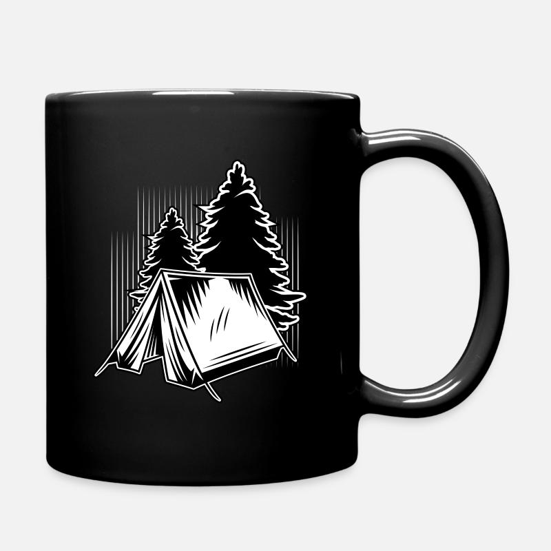 Camping & Zelt - Tasse einfarbig - Schwarz