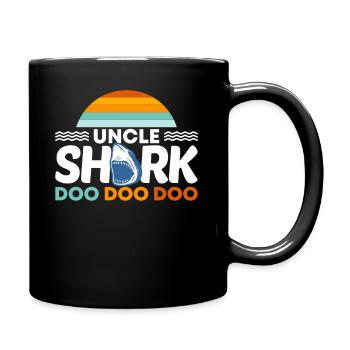 Uncle Shark Best Uncle Uncle Shark Sharks - Full Colour Mug - black - Right