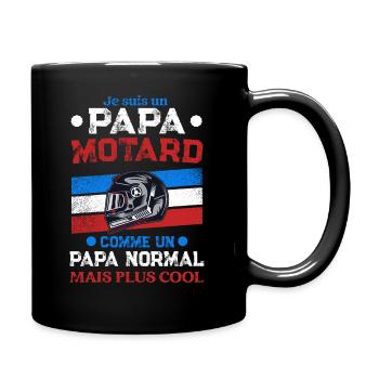 Papa Motard - Mug uni - noir - Droite