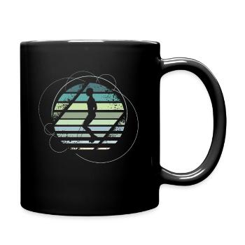 Seilspringen Retro - Tasse einfarbig - Schwarz - Rechts