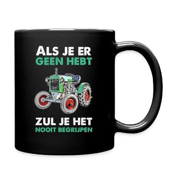 Trekker Oldtimer Design Nederlands - Tasse einfarbig - Schwarz - Rechts