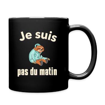 Je suis pas du matin - Mug uni - noir - Droite