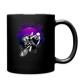 Motocross Design Enduro / Gift Idea / MX Retro - Full Colour Mug - black - Right