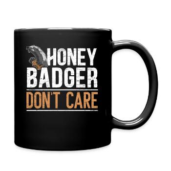 Honey Badger Cares Not Animal Badger - Full Colour Mug - black - Right