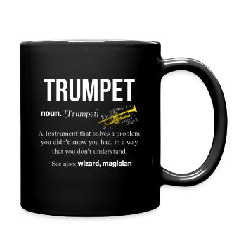 Trompette Instrument de musique Fasnacht Musique musique - Mug uni - noir - Droite