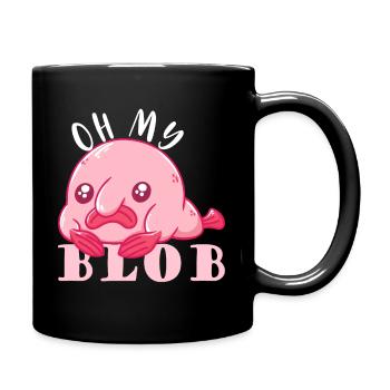 Cute blobfish gift - Full Colour Mug - black - Right