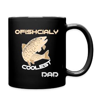 Fish Fisherman Brown Trout Trout Dad Angler - Full Colour Mug - black - Right