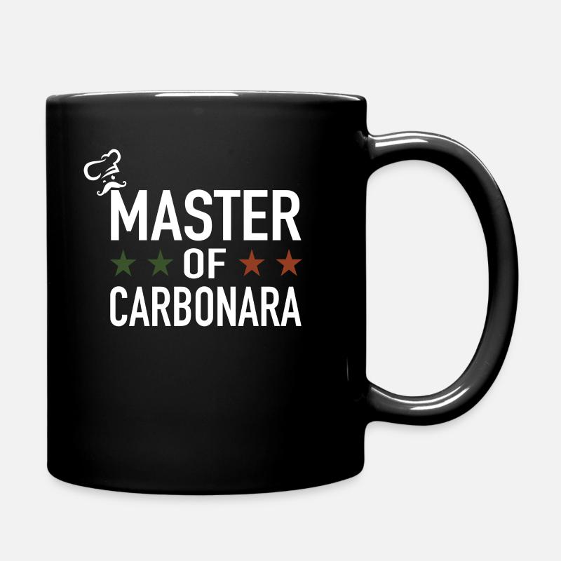 Master of Carbonara Spaghetti Carbonara Italy - Tasse einfarbig - Schwarz