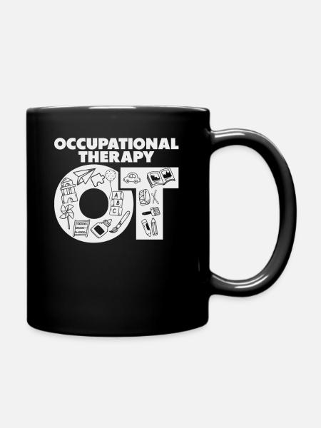 Ergotherapeutin Ergo Ergotherapeut Therapeut - Ensfarvet krus - sort