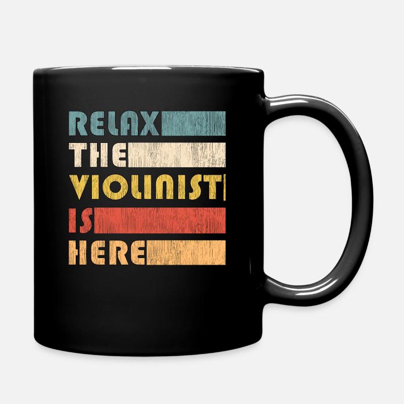 Violinist Vintage Violine Instrument Geschenk - Tasse einfarbig - Schwarz