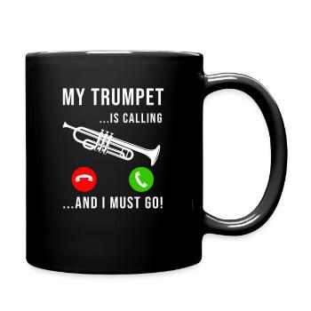 Trompete Spruch Trompetist Geschenk Trompeter - Tasse einfarbig - Schwarz - Rechts