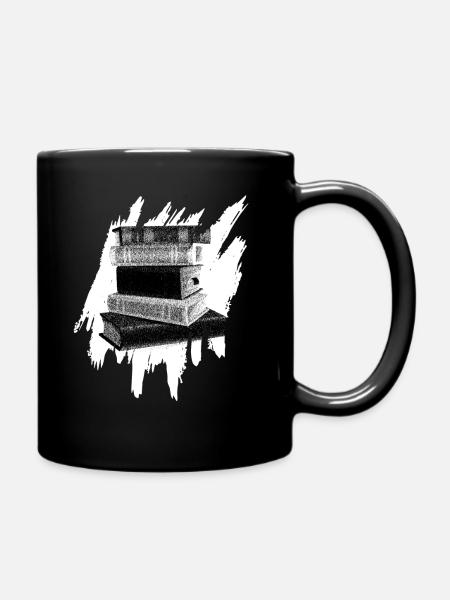 Buch - Tasse einfarbig - Schwarz