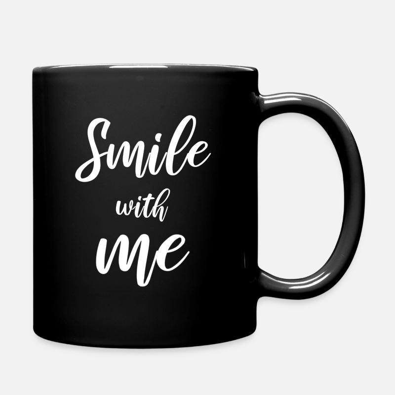 Smile with me - Full Colour Mug - black