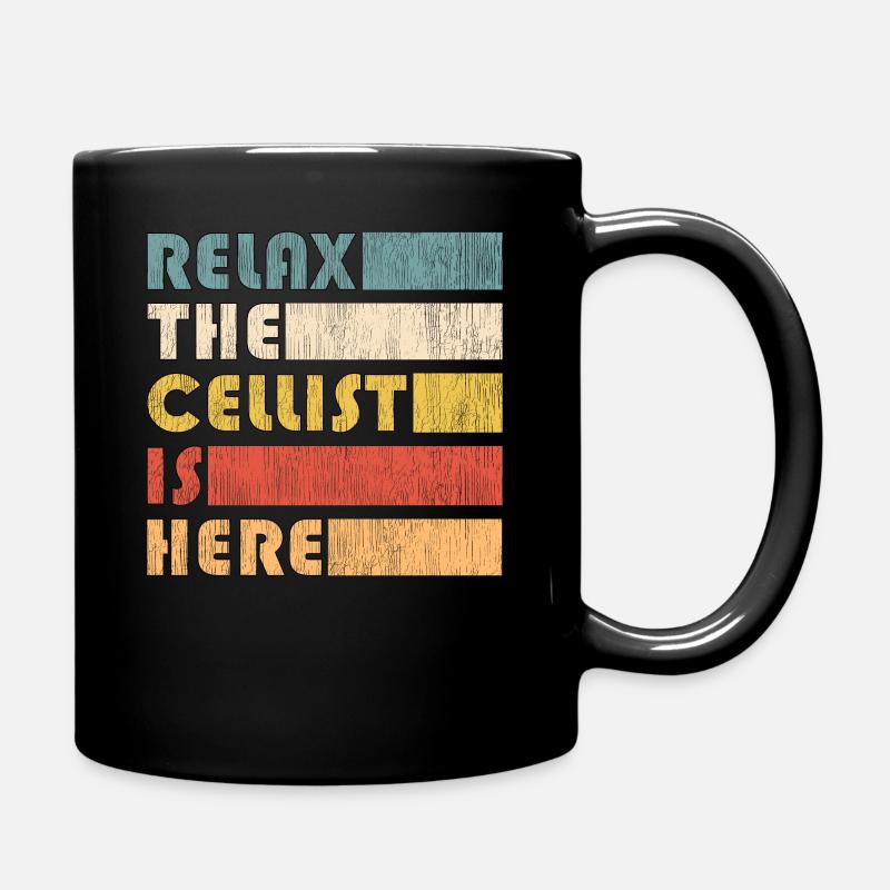 Cellist Vintage Cello Violoncello Musik Geschenk - Tasse einfarbig - Schwarz