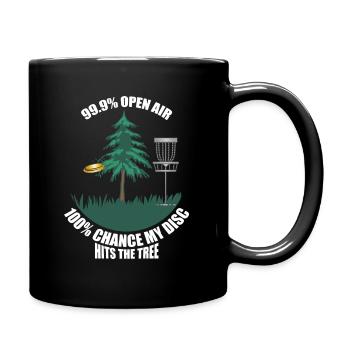 Disc Golf Retro Lustiges Design für Spieler und - Tasse einfarbig - Schwarz - Rechts