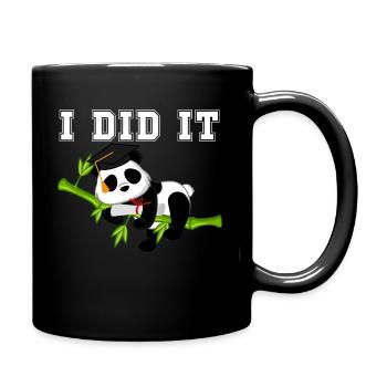 I Did It Cute Graduation Kawaii Panda With Diploma - Tasse einfarbig - Schwarz - Rechts