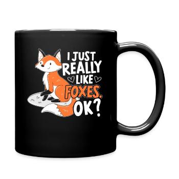 I like holding just foxes ok? Fox Lover - Full Colour Mug - black - Right