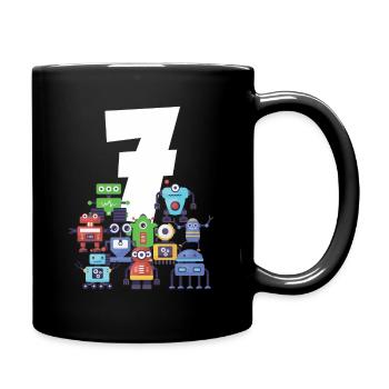 Children's Birthday Seventh Birthday 7 Seven Child - Full Colour Mug - black - Right