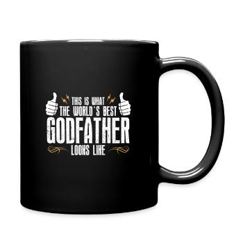 what the best godfather in the world looks like - Full Colour Mug - black - Right