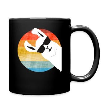 LAMA ALPAKA RETRO - Tasse einfarbig - Schwarz - Rechts