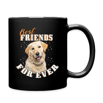 Golden Golden Retriever Dog - Full Colour Mug - black - Right