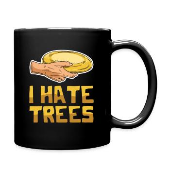 Discgolf saying for a disc golf player - Full Colour Mug - black - Right