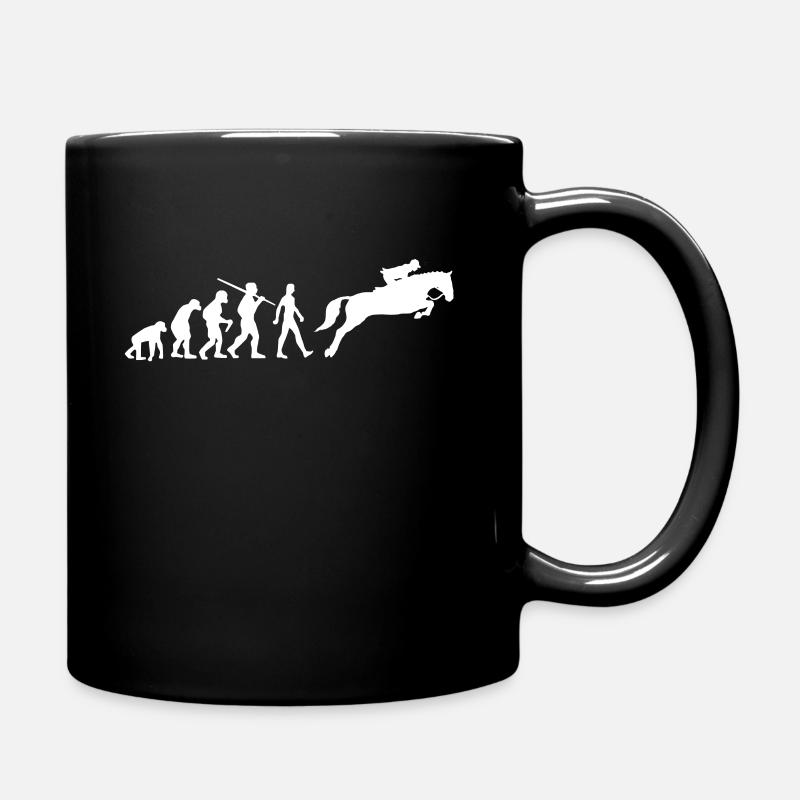Reiterin Evolution Pferde - Tasse einfarbig - Schwarz