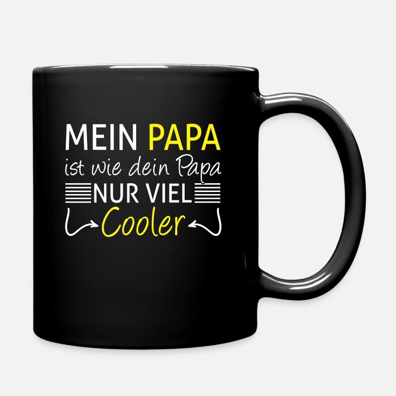 cooler Papa - Tasse einfarbig - Schwarz