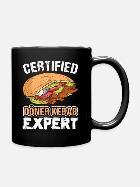 Certified Döner Kebab Expert lustiges Döner - Tasse einfarbig - Schwarz
