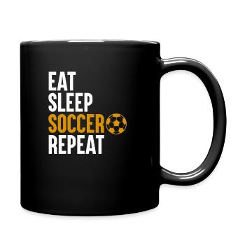 Eat Sleep Soccer Repeat - Full Colour Mug - black - Right