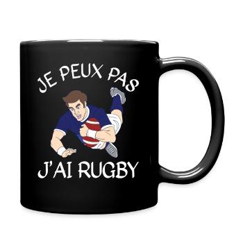 Je Peux Pas J'ai Rugby - Mug uni - noir - Droite