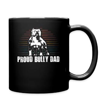 American Bully Papa chien propriétaire chien cadeau - Mug uni - noir - Droite