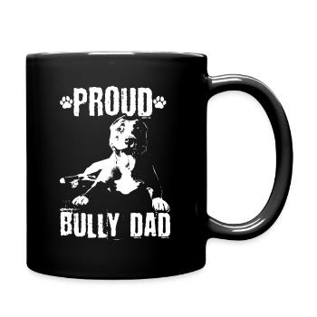 American Bully papa chien chien cadeau - Mug uni - noir - Droite
