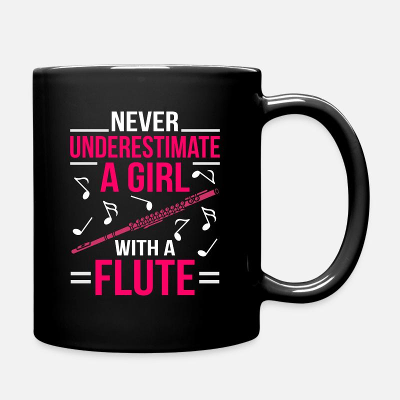 Querflöte - Tasse einfarbig - Schwarz