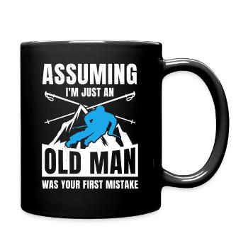 Skiing Apres Ski Gift Ski Holiday Freeski - Full Colour Mug - black - Right