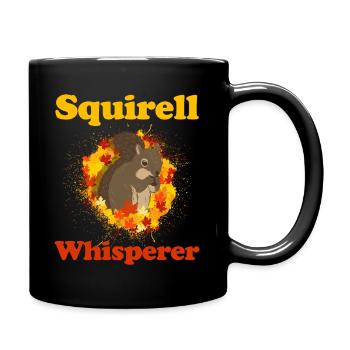 Eichhörnchen Tier Nagetier Streifenhörnchen Nüsse - Tasse einfarbig - Schwarz - Rechts