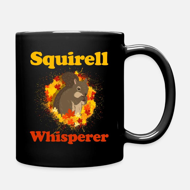 Eichhörnchen Tier Nagetier Streifenhörnchen Nüsse - Tasse einfarbig - Schwarz