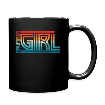 Fille à la batterie - Mug uni - noir - Droite