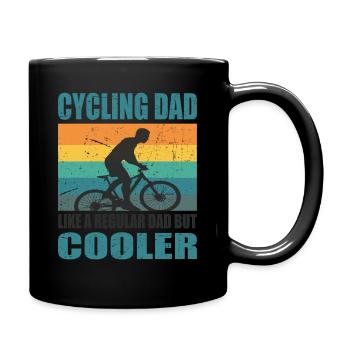 Cycling Dad Fahrrad bike bicycle Vater Papa - Tasse einfarbig - Schwarz - Rechts