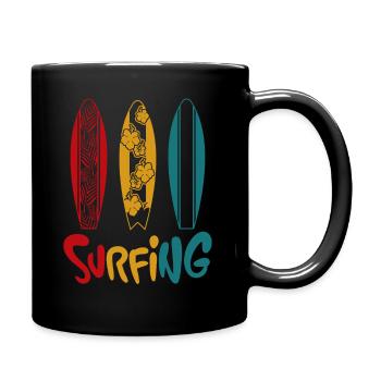Surfing surfeur surf - Mug uni - noir - Droite