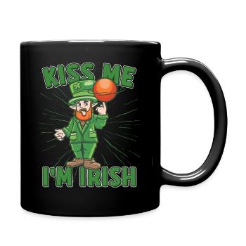 Kiss Me Im Irish Basketball Player Kiss me Im - Full Colour Mug - black - Right