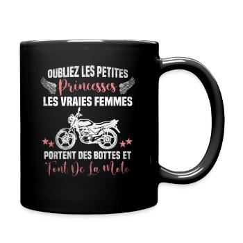 Motarde - Les vraies femmes portent des bottes - Mug uni - noir - Droite