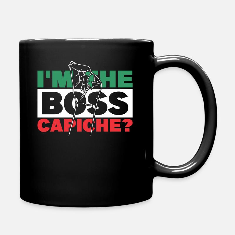 Je suis le chef capiche Meilleur grand-père de Nonno - Mug uni - noir
