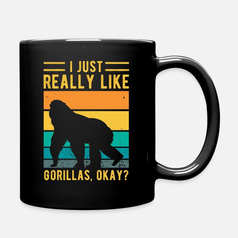 Gorilla - Tasse einfarbig - Schwarz