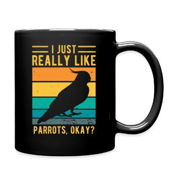 parrot - Full Colour Mug - black - Right