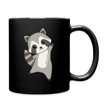 Waschbär süße Tiere Kinder Geschenkidee - Mug uni - noir - Droite